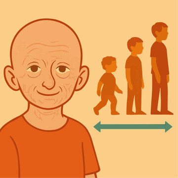 Progeria Premature Aging in Children Awareness Vector