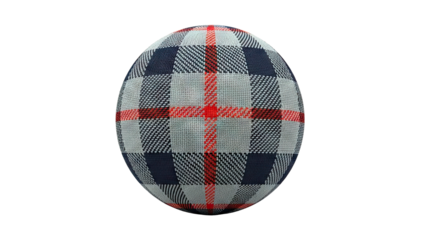Plaid Sphere on White Background