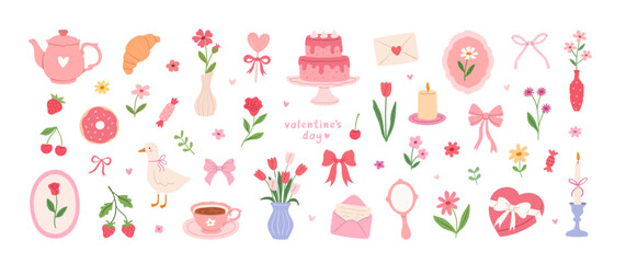 Vintage coquette Valentine's Day set