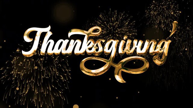 A stylish, high-resolution Thanksgiving lettering animation. Ideal for holiday promotions, event decor, or greeting cards. Includes alpha channel.