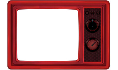 photo frame on white background★レトロでかわいいブラウン管テレビのフレーム