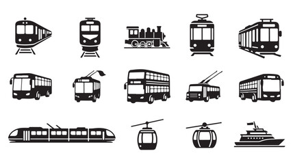 Transportation Vehicles Icons © Abdullah