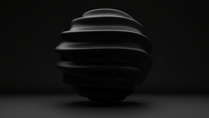 Dark abstract swirling sphere shape creating a mysterious wavy texture a modern 3d render wallpaper background