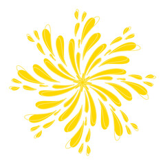 Fototapeta premium abstract yellow flower