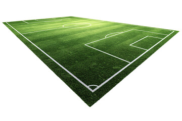 Empty Football Field with Green Grass