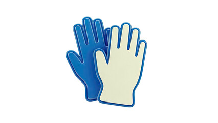 Obraz premium Pair of Blue and White Gloves on White Background