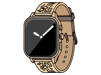 Illustration of a Smart Watch with Band