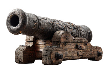 Vintage Cannon on Wooden Base