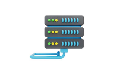 3D Server Rack Icon