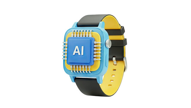 AI Smartwatch with Chip - Technology Concept - Powered by Adobe