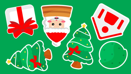 Christmas designs with a gift tree and santa claus 4K pattern video