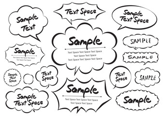 Comic Speech Bubble Set Vector Illustration