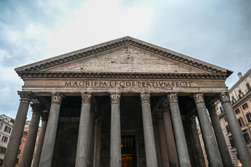 Obraz premium Rome, Italy: Pantheon building. Pantheon is former Roman temple. 