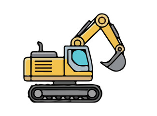 Illustration of a Construction Excavator