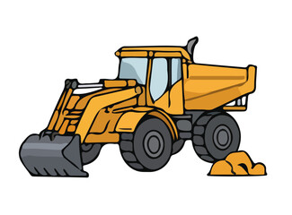 Illustration of a Construction Excavator