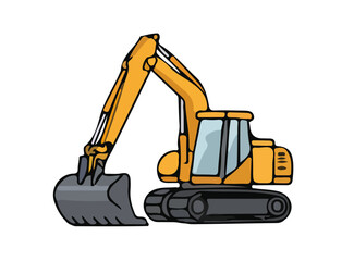 Illustration of a Construction Excavator