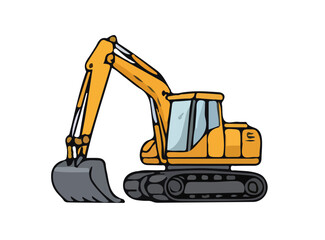Illustration of a Construction Excavator