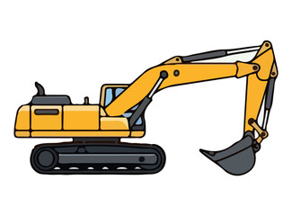 Illustration of a Construction Excavator