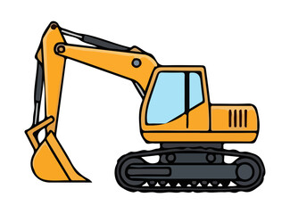 Illustration of a Construction Excavator