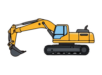 Illustration of a Construction Excavator