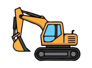 Illustration of a Construction Excavator