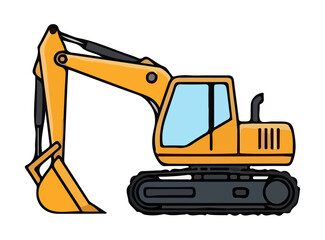 Illustration of a Construction Excavator
