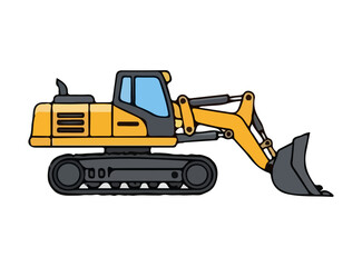 Illustration of a Construction Excavator