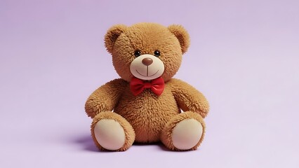 Obraz premium Teddy Bear Toy Cute Fluffy Adorable Present Plush Stuffed Animal Bow Tie