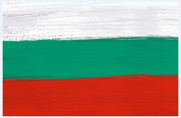 bulgarian flag with paint strokes