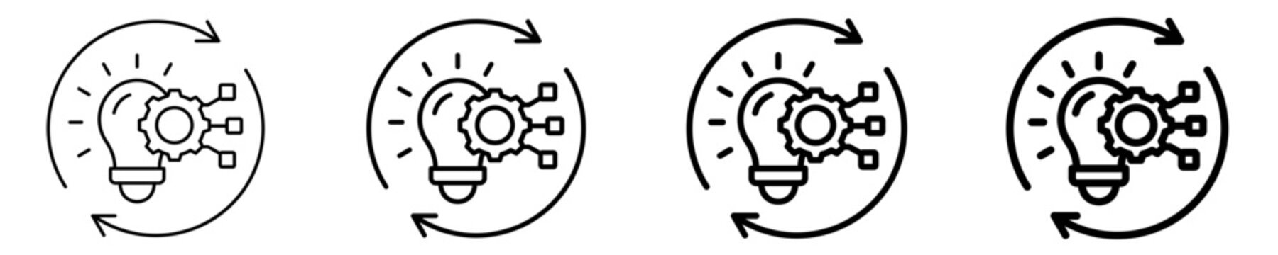 Smart Reengineering Icon Set Different Style Collection