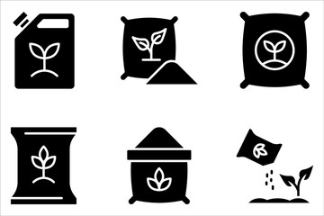 fertilizer icon set. Thin line fertilizer icon from agriculture and farm collection on white background
