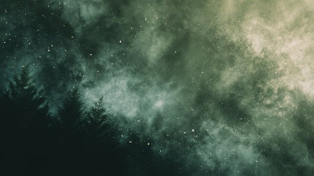 Luxury Dark grainy background with muted forest green tones subtle  on blurred background