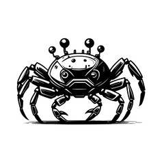 hand drawn crab icon.