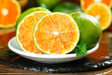 Fresh Seedless Oranges Halved - Thin Skinned Citrus Fruit