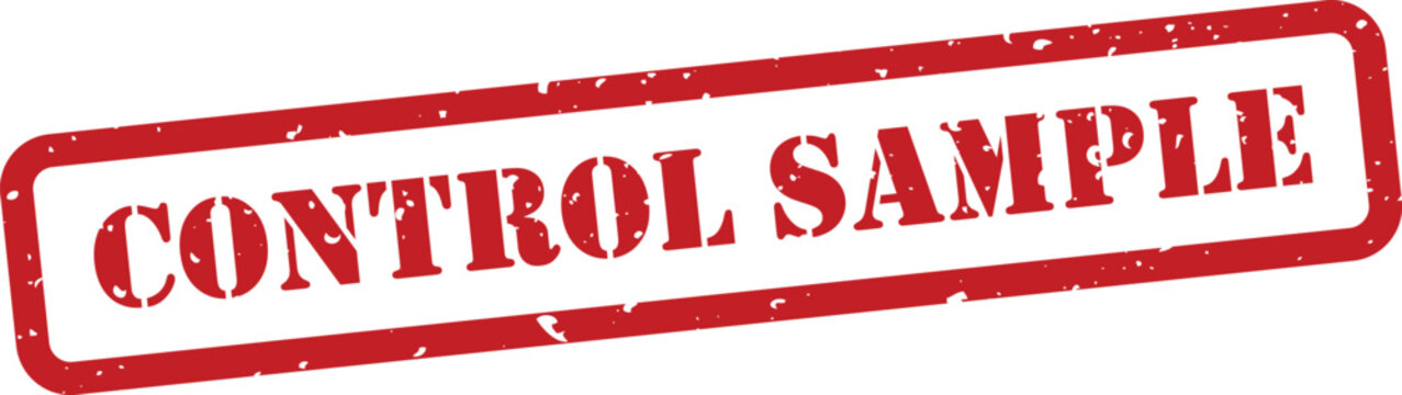 Red control sample rubber stamp