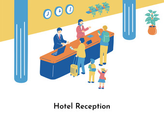 ホテル受付の風景