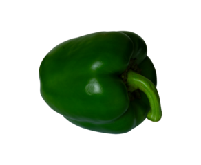 fresh green bell pepper isolated