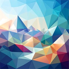 Obraz premium Abstract polygonal landscape