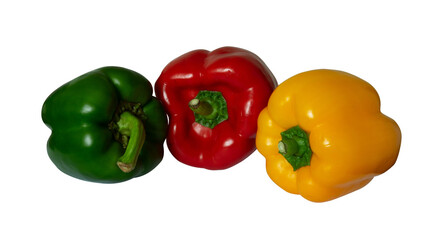 healthy fresh three peppers isolated
