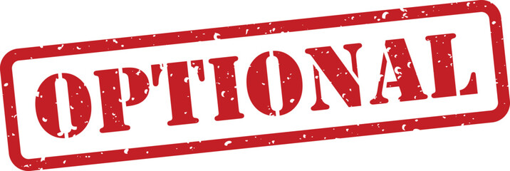 Red optional stamp with white background