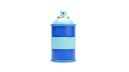 Blue Spray Can Isolated on White Background