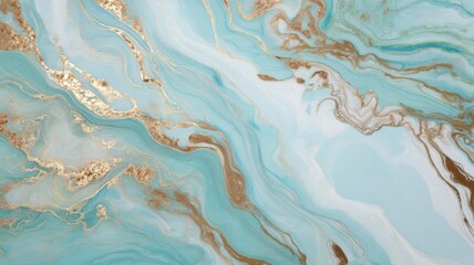 Elegant blue and gold marble texture. AI generated