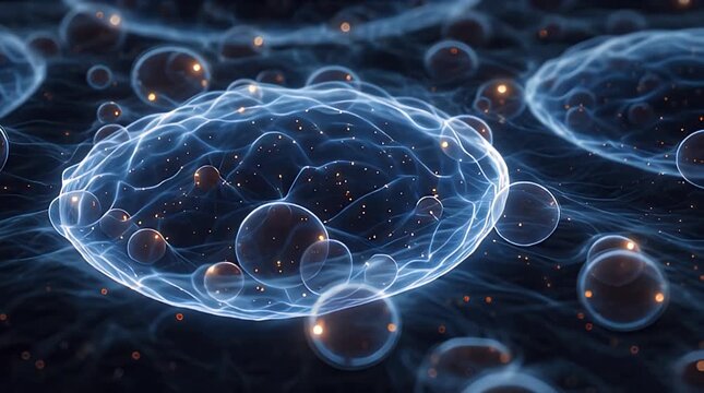 Soft Pulsing Particle Membrane Floating in Zero Gravity