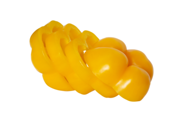 yellow bell pepper ring isolated