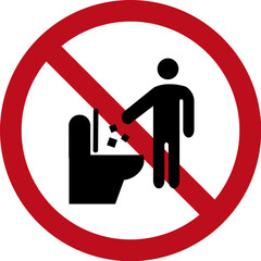 Prohibited Littering Sign for Toilets and Urinals