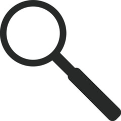 Minimalist Magnifying Glass Icon for Search and Discovery
