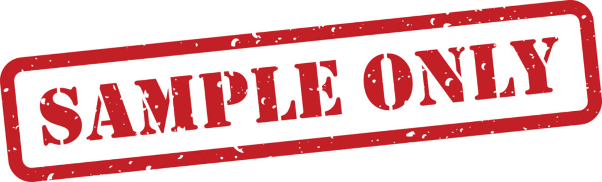 Red sample only stamp