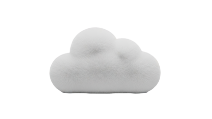 Fluffy White Cloud Shape Object
