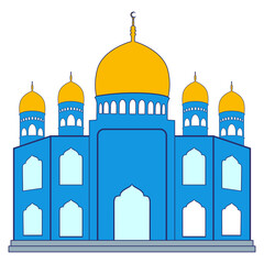 Mosque Building Religious Place Architecture Illustration