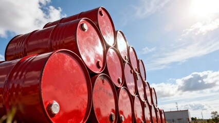Stacked Oil Barrels &ndash; Global Energy and Fuel Supply